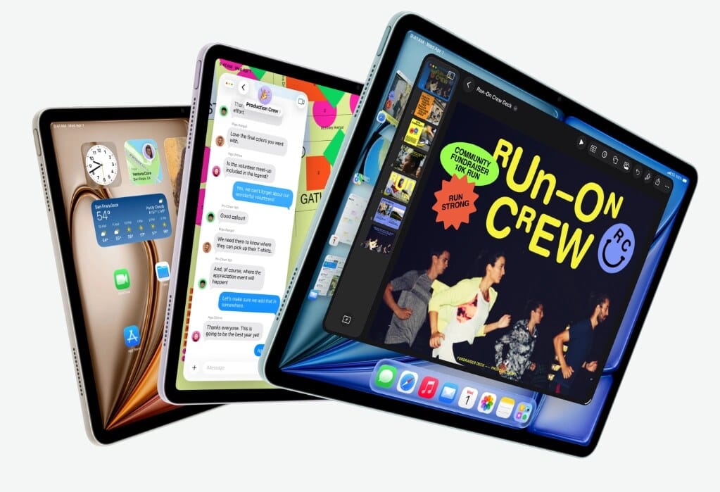 Antarmuka iPadOS pada iPad Air M4