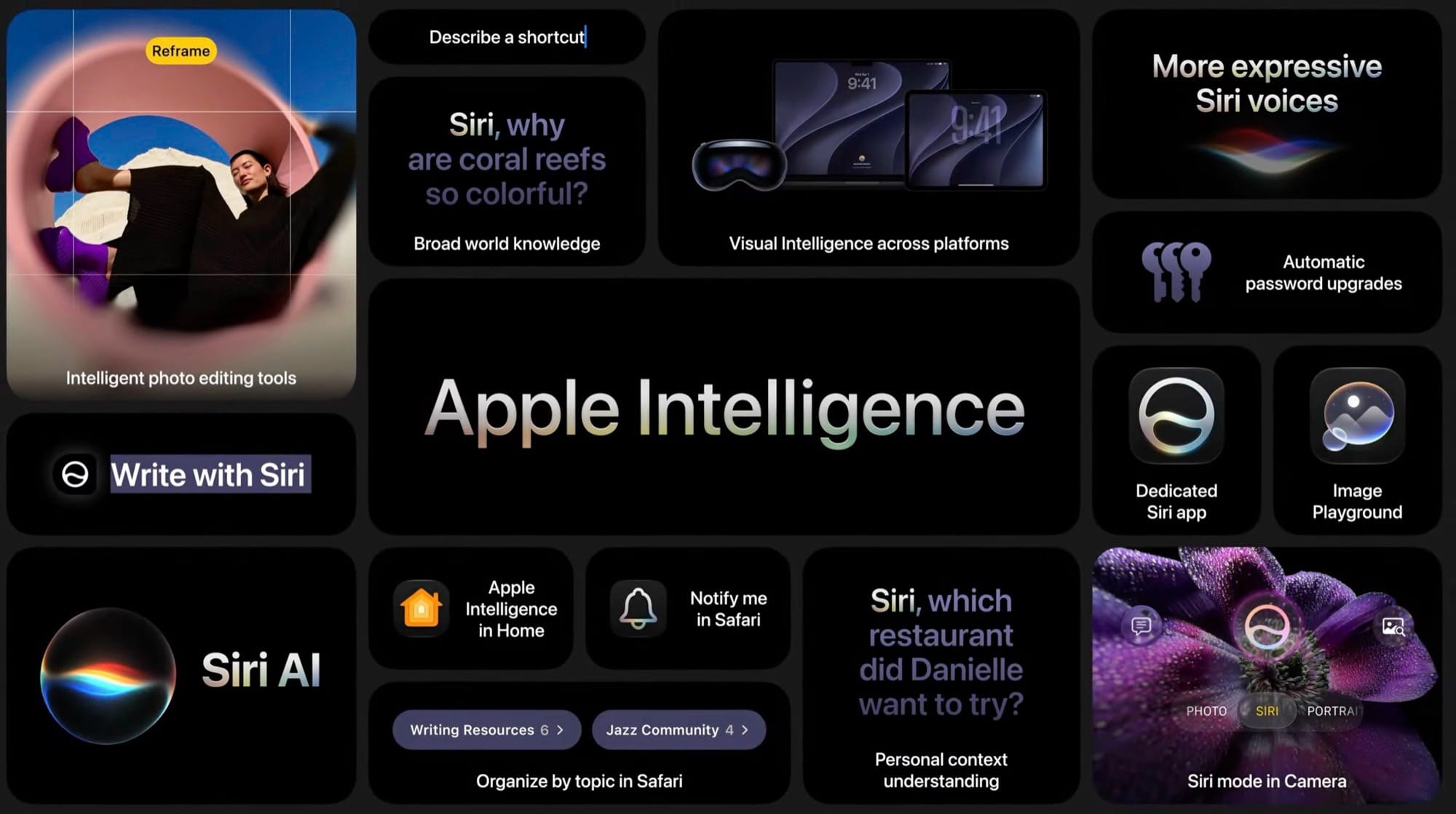 Logo Apple Intelligence yang melambangkan fitur AI terbaru