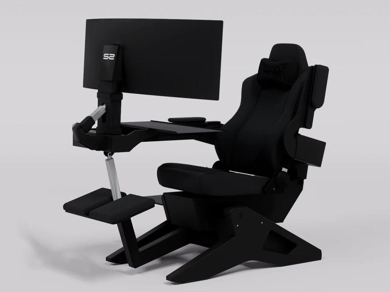 Stasiun kerja zero gravity Emperor S2 berwarna hitam karbon dari MWE Labs