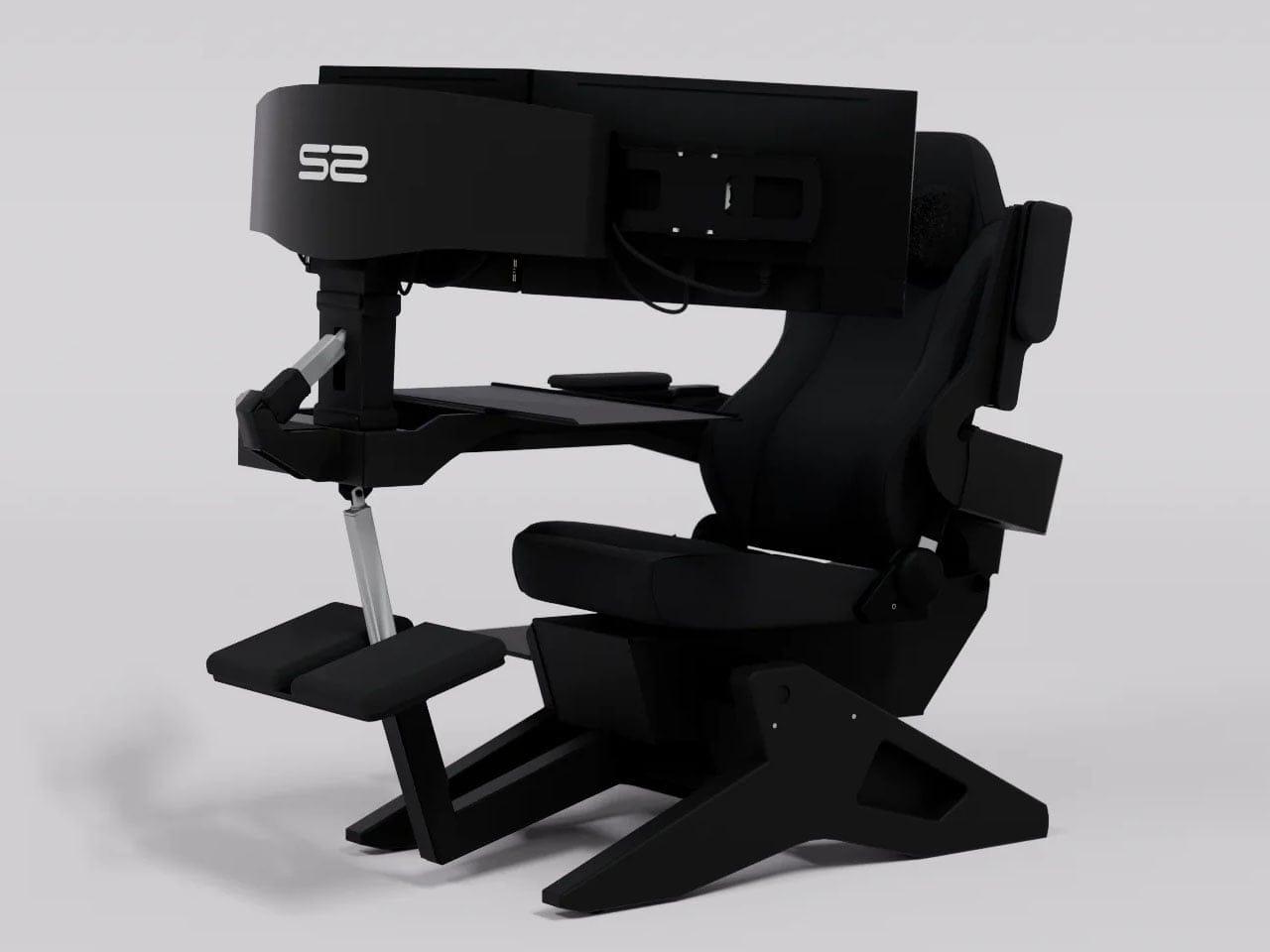 Stasiun kerja zero gravity Emperor S2 berwarna hitam karbon dari MWE Labs