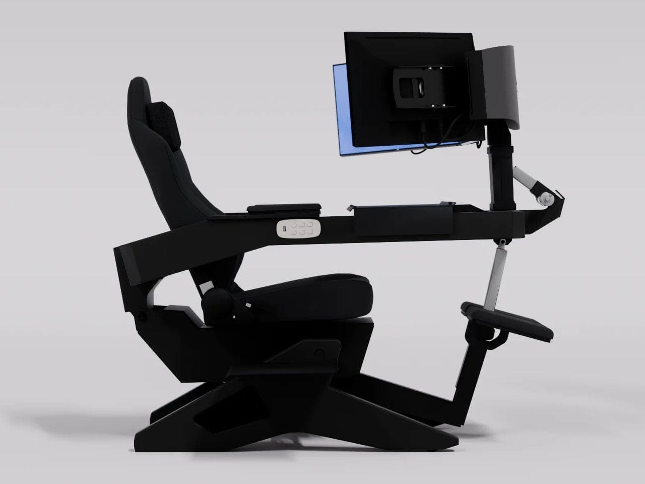 Stasiun kerja zero gravity Emperor S2 berwarna hitam karbon dari MWE Labs