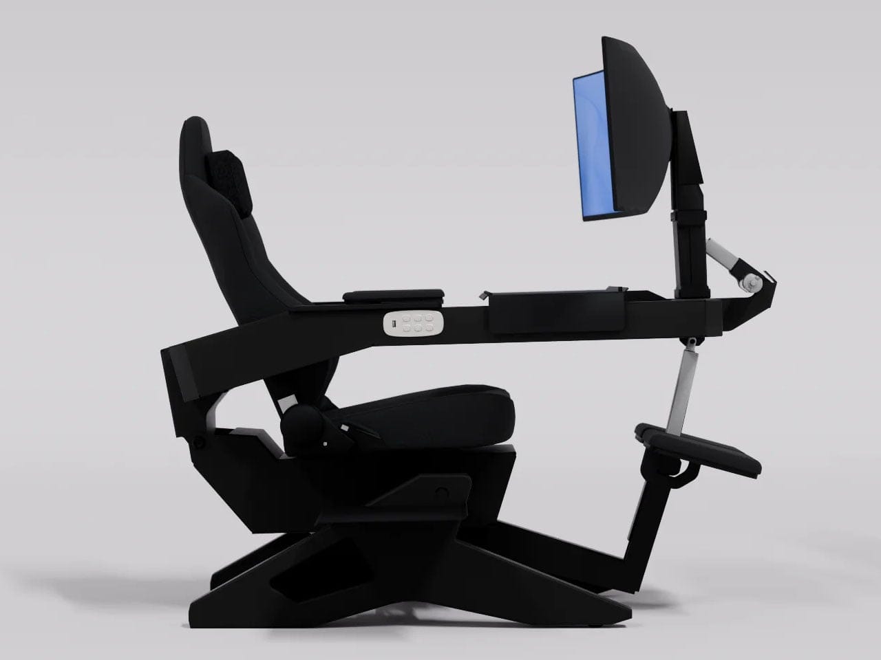 Stasiun kerja zero gravity Emperor S2 berwarna hitam karbon dari MWE Labs