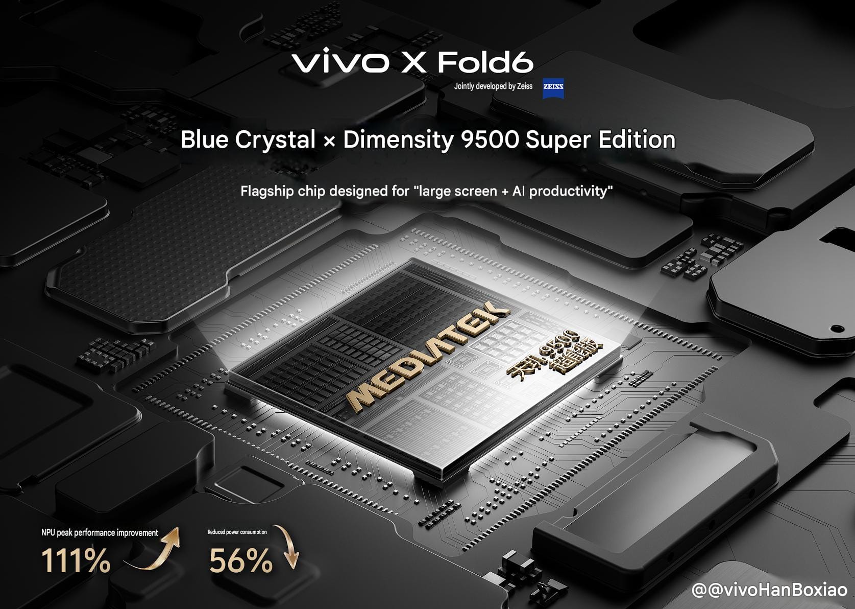 Teaser chipset Vivo X Fold 6